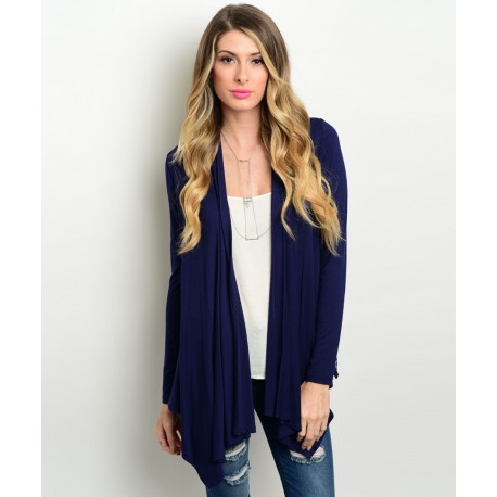 NAVY WHITE CARDIGAN