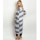 TAUPE NAVY TIE DYE CARDIGAN