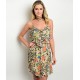 TAUPE FLORAL PRINT DRESS