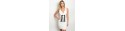 D100208 WHITE BLACK DRESS