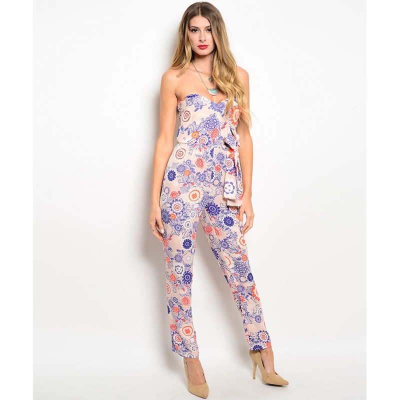 PINK FLORAL JUMPSUIT - G-boutik