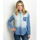 BLUE DENIM WASH TOP