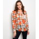 IVORY ORANGE BLACK TOP