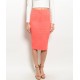 SALMON SUEDE SKIRT