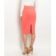 SALMON SUEDE SKIRT