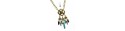 BURNISH GOLD CHAIN & STONES NECKLACE & EARRING SET