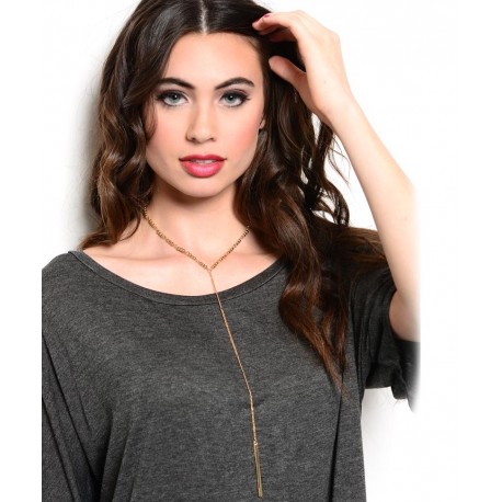 GOLD CHAIN NECKLACE & EARRING SET