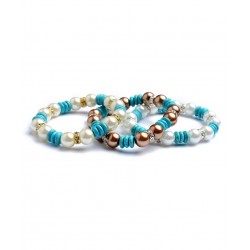 MULTI PEARL & STONE BRACELET