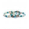 MULTI PEARL & STONE BRACELET