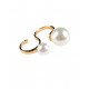 GOLD SILVER PEARL RING